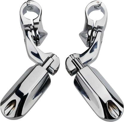 1-1/4" Chrome Highway Foot Pegs for Harley Davidson