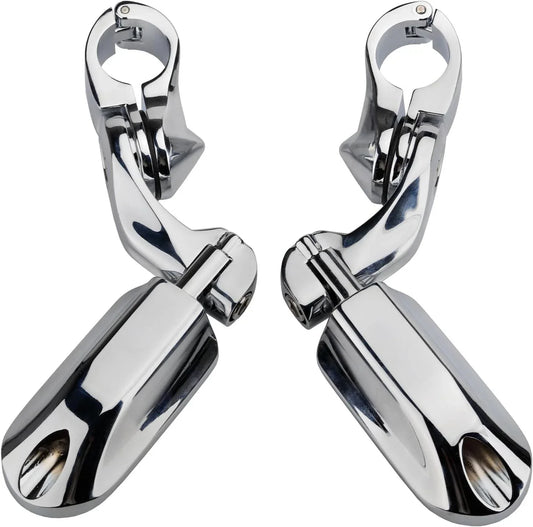 1-1/4" Chrome Highway Foot Pegs for Harley Davidson