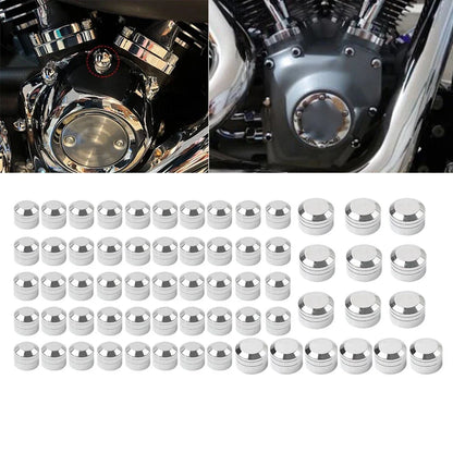 Chrome Engine Topper Screw Bolt Cap Kit for Harley Twin Cam Softail (2000-06)