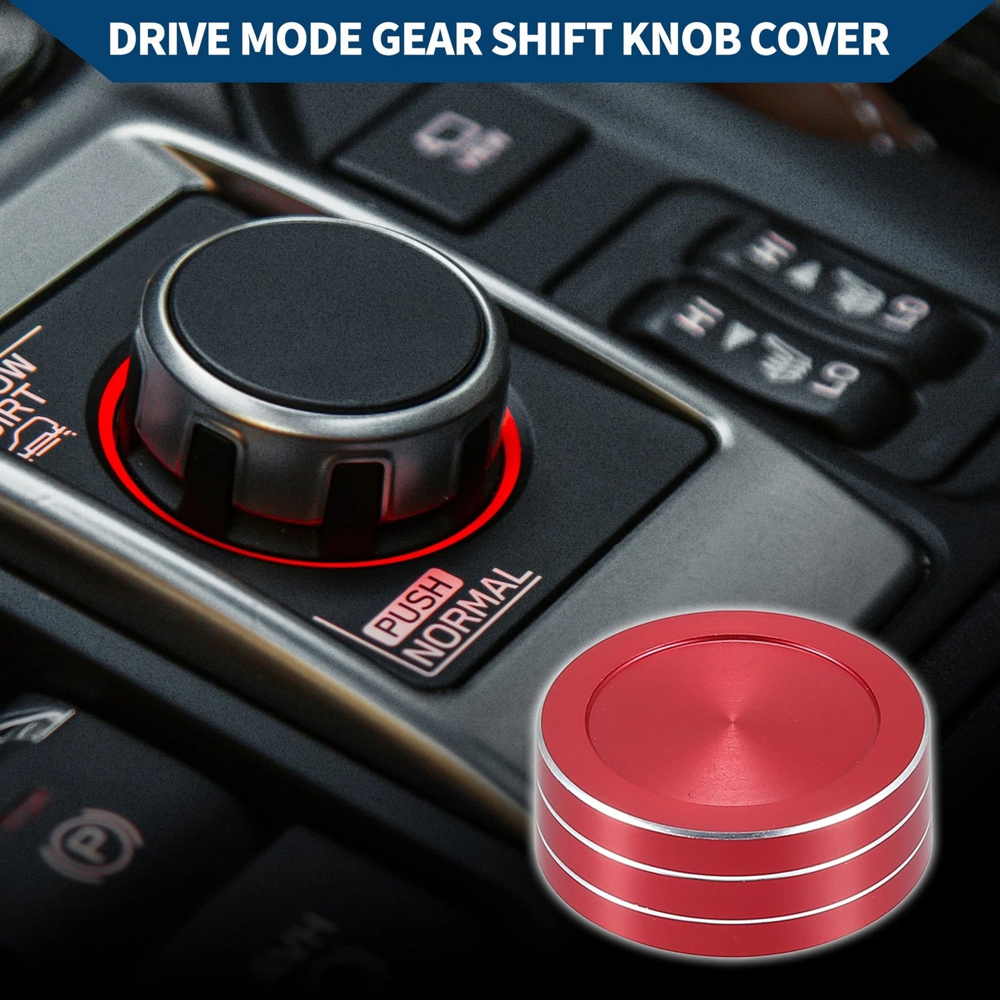 Drive Mode Gear Shift Switch Knob Cover Ring for Subaru Forester (2019–2022) Red
