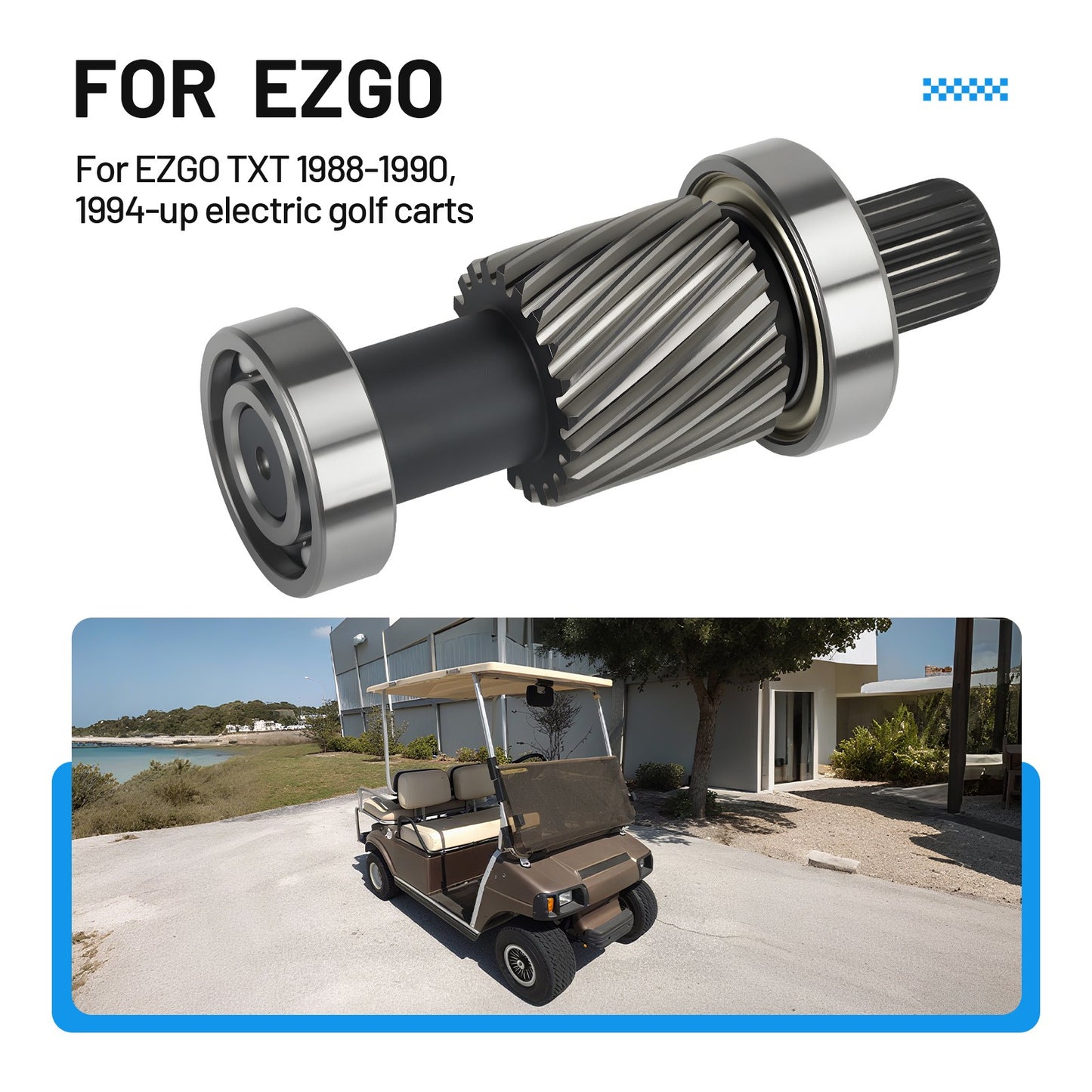 Input Shaft Kit for EZGO TXT Golf Cart (1988–1990, 1994–up)