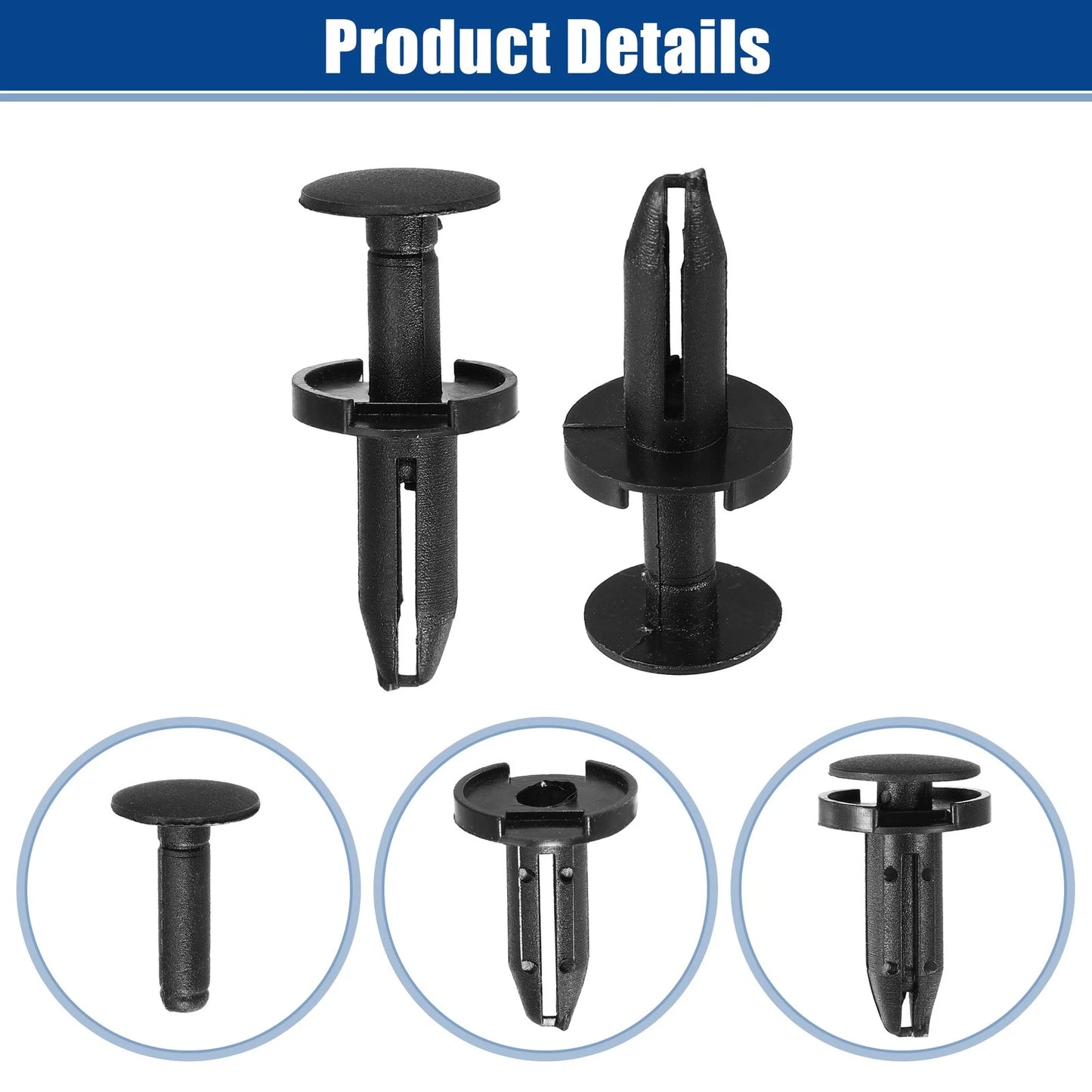 50pcs Bumper Cover Push Type Retainer Clips for Chrysler 200 (2011–2014) No. 6504521
