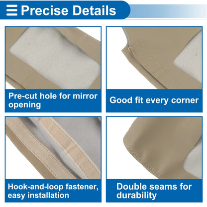 Sun Visor Cover Set for Chevrolet Camaro (1993–2002) Left Right Faux Leather Beige