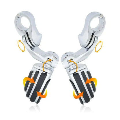 1-1/4" Short Angled Mount Highway Engine Guard Footpegs for Harley Touring (2009-2023)