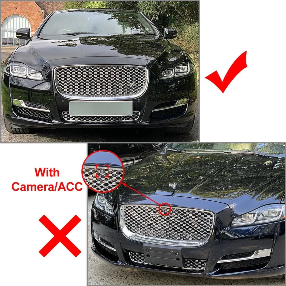 Front Upper Mesh Grille Radiator for Jaguar XJ (2016-2020) Chrome