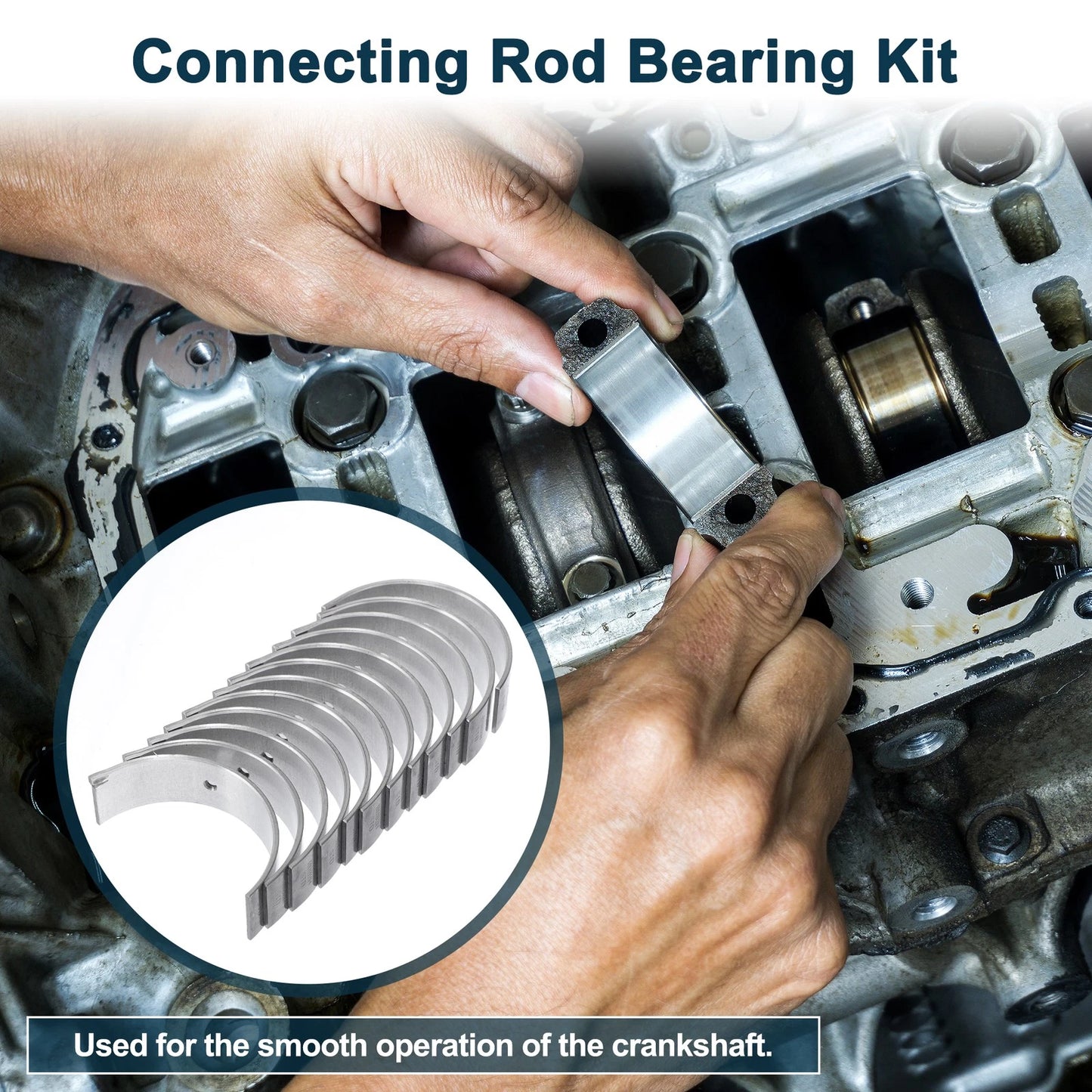 Set of 12 Connecting Rod Bearings for Nissan  No.1211102P00