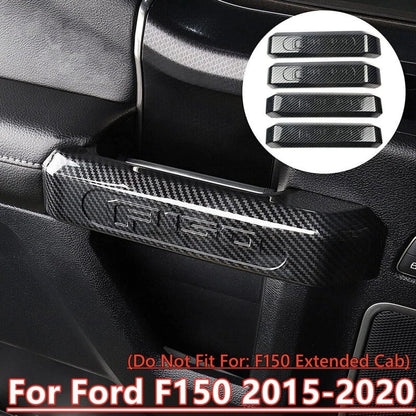 4Pcs Carbon Fiber Door Handle Cover Trim for Ford F150 (2015–2020)