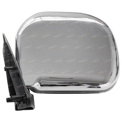 LH / Chrome Manual Door Mirror for Toyota Hiace (1989-2005)