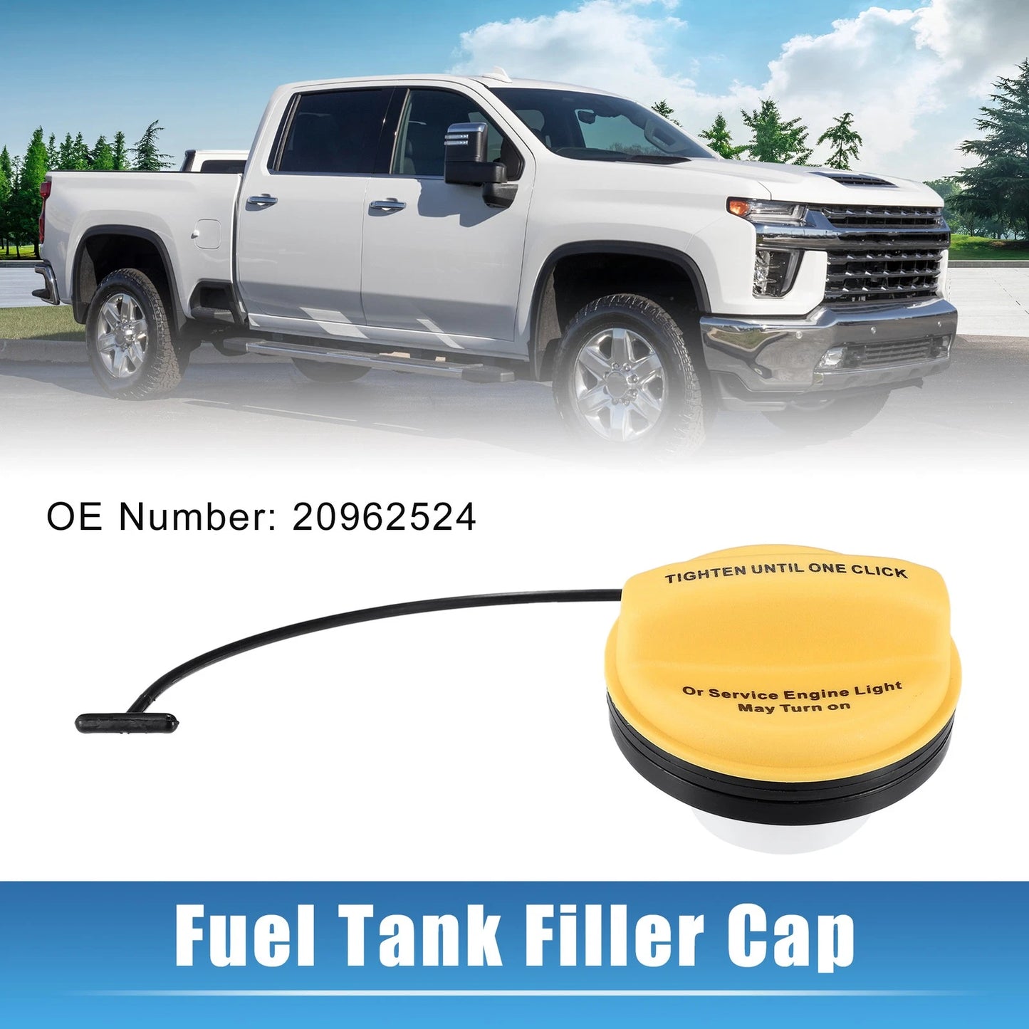Fuel Tank Filler Cap No. 20962524 for Chevy Avalanche Silverado 1500 (2002–2013)