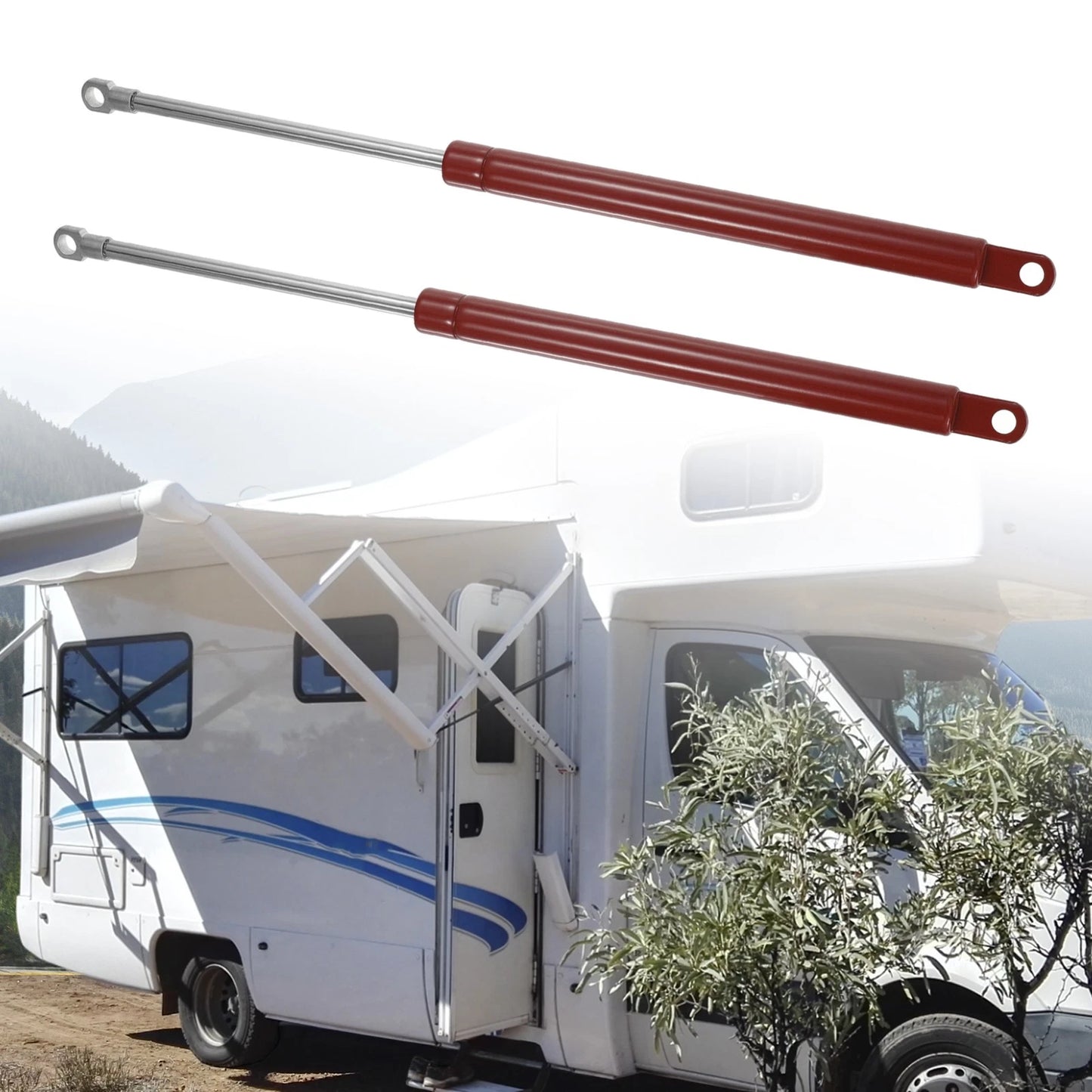 2X 15 Inch Red Lift Supports Struts Shocks Gas Spring Universal