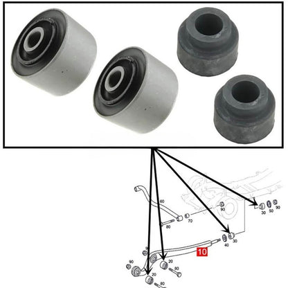 Set of 4 Front Lower Control Arm Bushings for Mercedes Benz W463 (1989–2023)