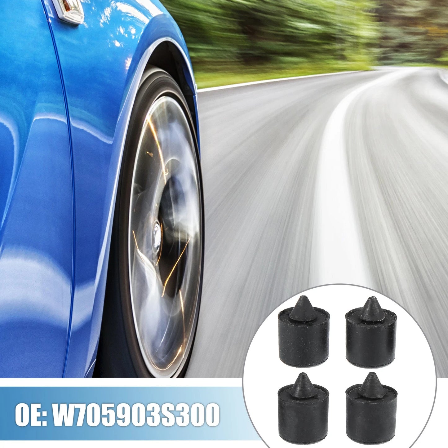 Set of 4 Rubber Bumpers for Ford Ranger