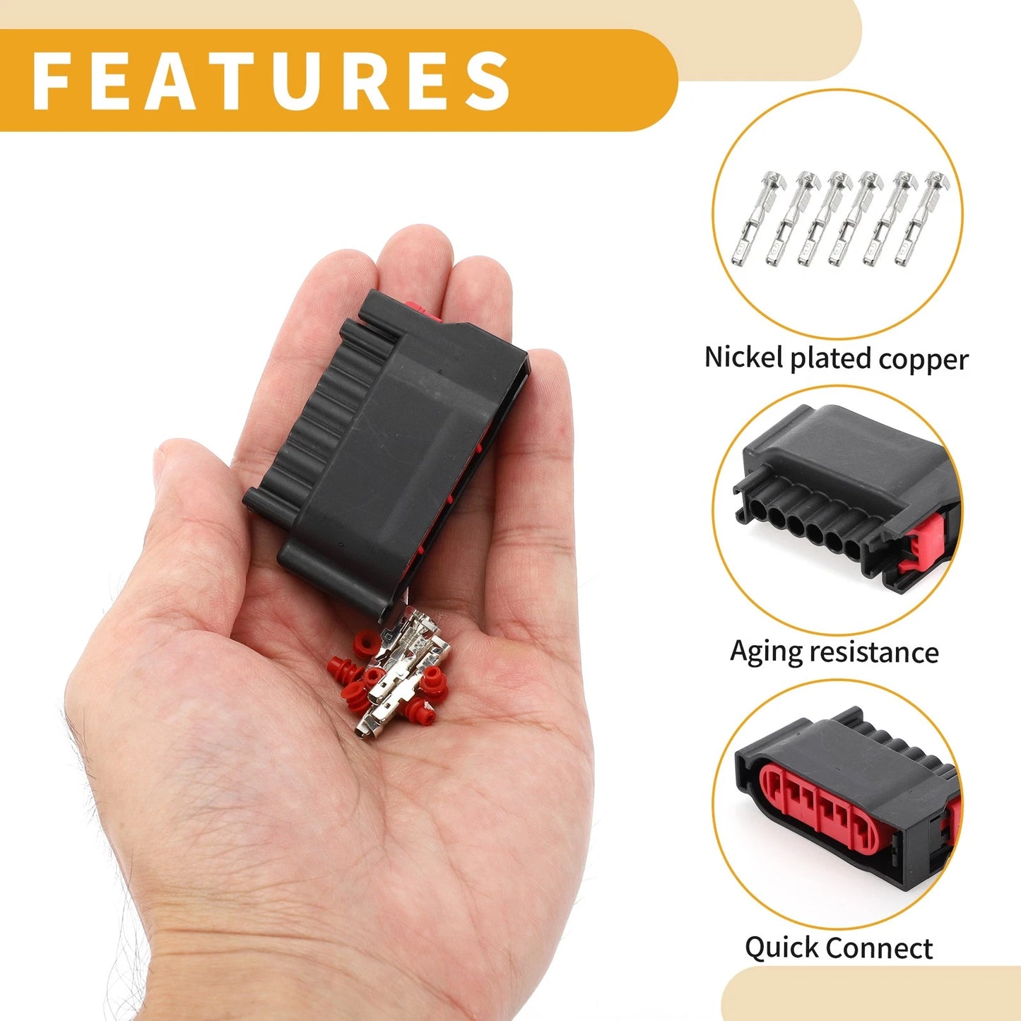 6 Pin Accelerator Pedal Position Sensor Connector Plug for Ford