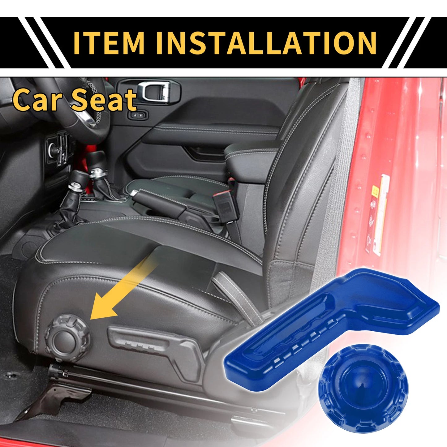 Seat Adjustment Button Cover Trim for Jeep Gladiator JT (2018–2024) Blue
