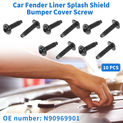 10 Pcs Fender Liner Splash Shield Bumper Cover Screw for VW, Skoda, Seat