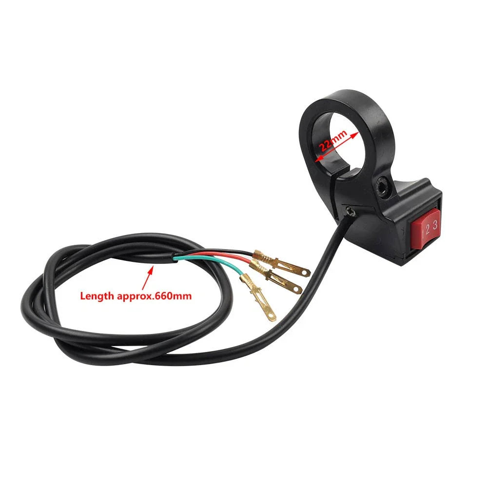 22mm Electric 3 Speed Module Switch for E-bike Scooter ATV
