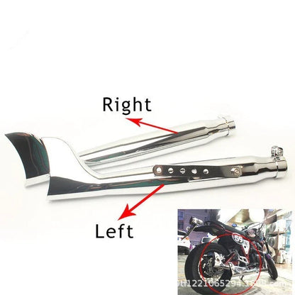 Motorcycle Exhaust Pipe Fish Tail for Bobber Chopper Cafe Racer
