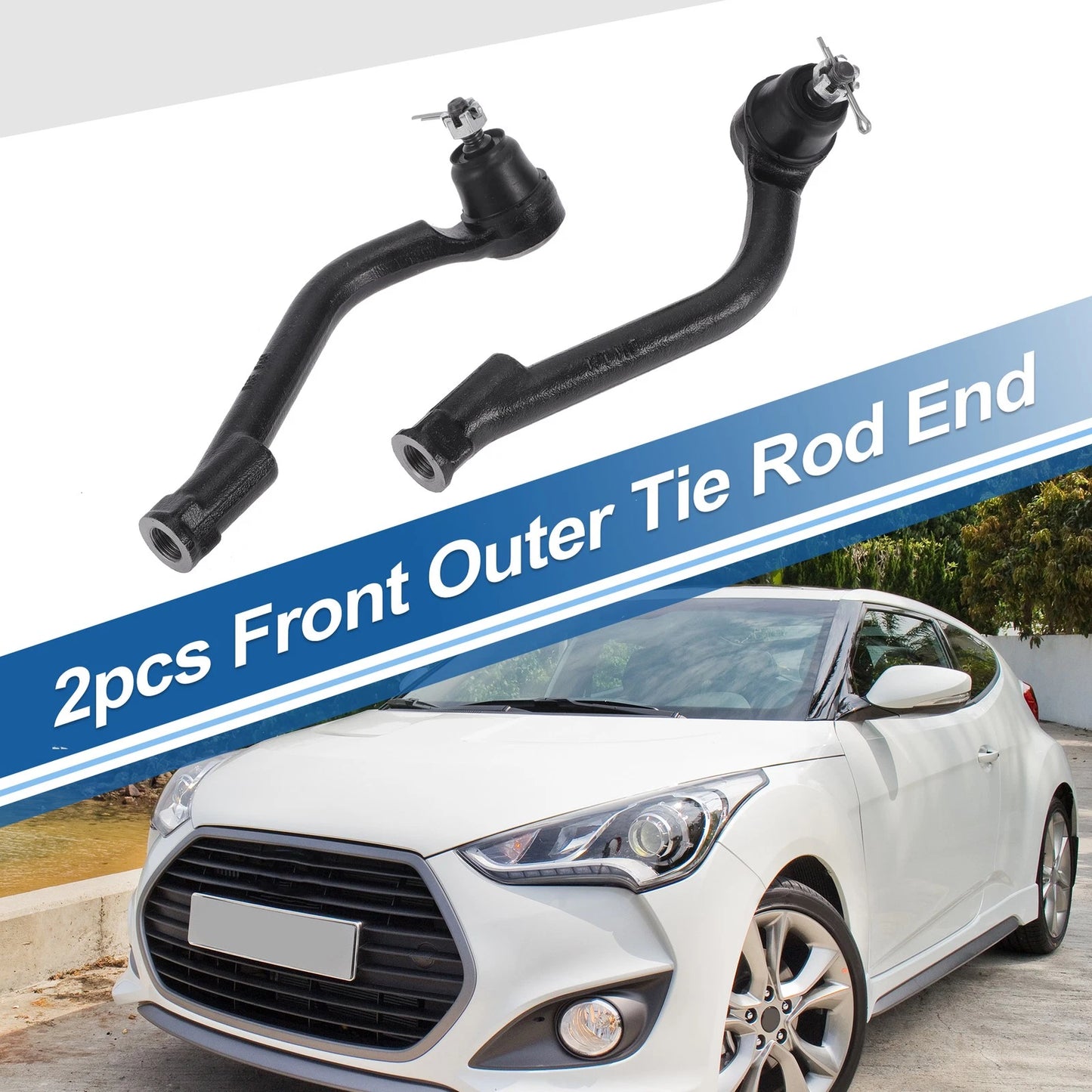 2X Front Outer Tie Rod Ends for Kia Sorento (2014–2015) & Hyundai Santa Fe (2014–2015)