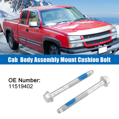 2pcs M12x1.75 Car Mount Cushion Bolts No.11519402 for Chevrolet Silverado 1500 (2014–2023)