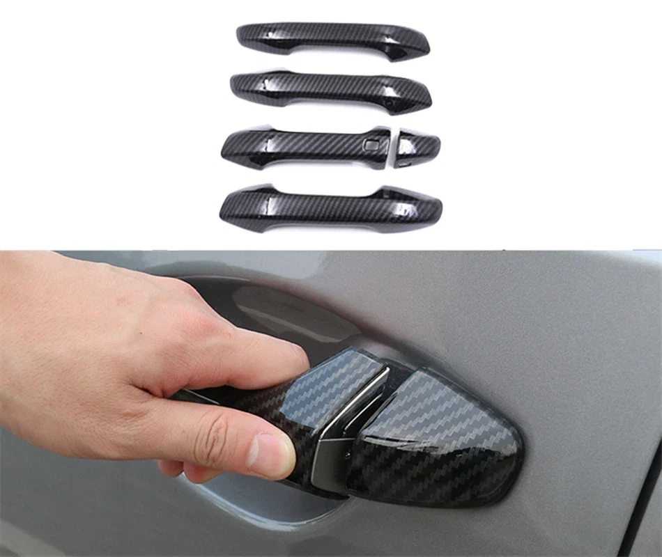 External Door Handle Cover Carbon Fiber Style for Kia Forte Cerato K3 (2019–2021)