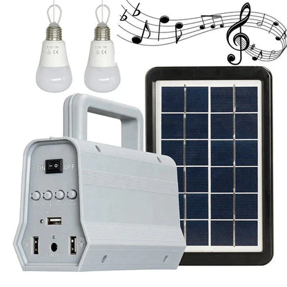 Portable Mini Solar Power Lighting System with Music Speaker