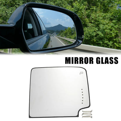 Heated Right Upper Side Rearview Mirror Glass for Chevrolet Silverado