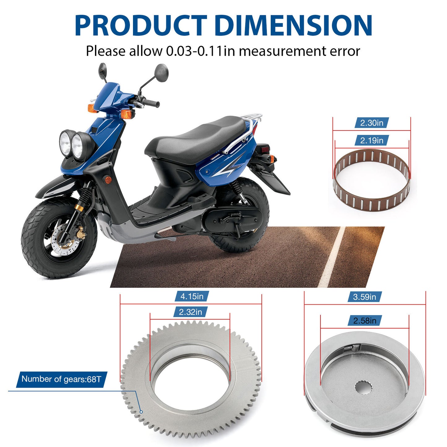 Starter Clutch Assembly for Yamaha Zuma 50 (2002–2005, 2008–2011)