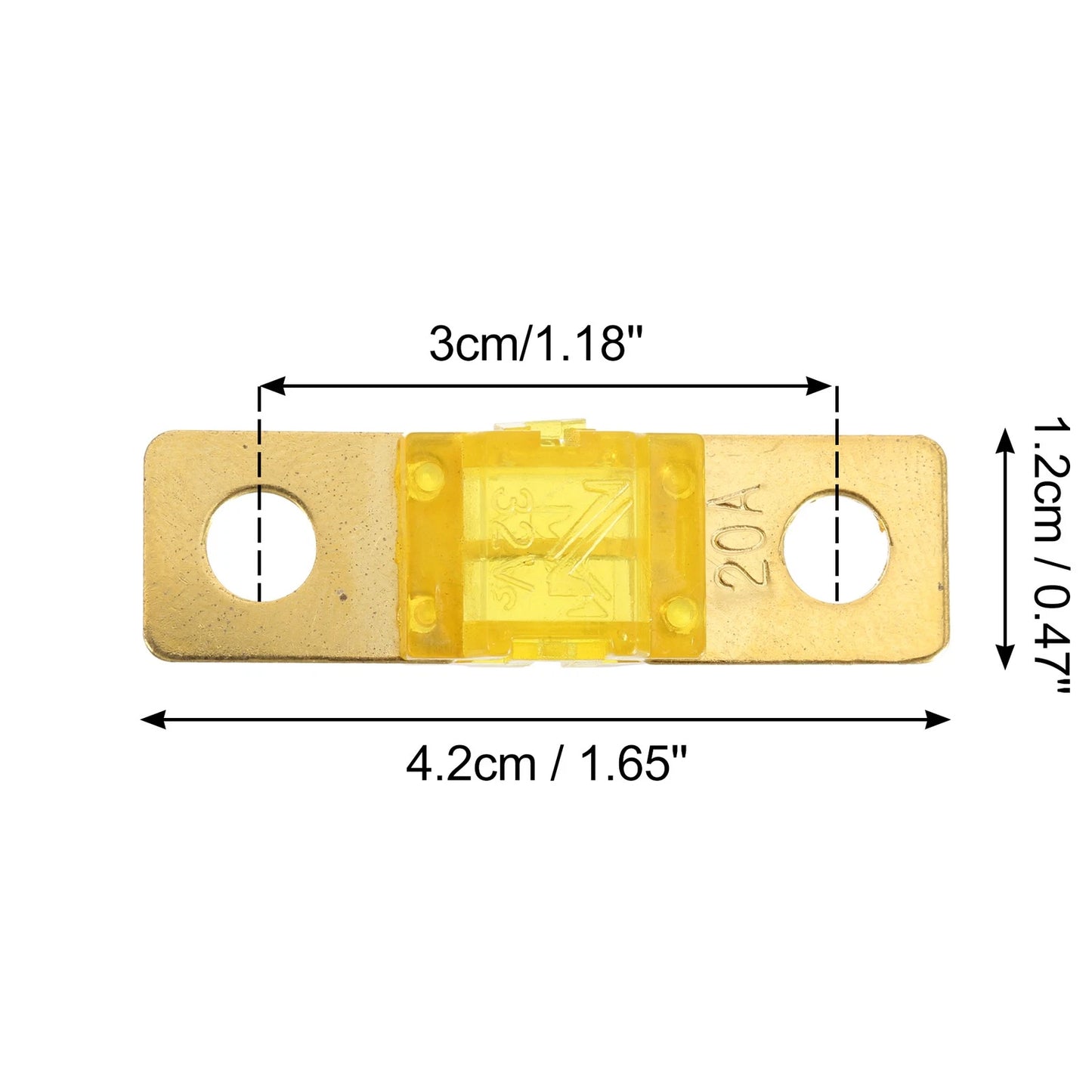 2X 20A 32V AMI Fuses for Car Truck Motorcycle Boat Audio CD