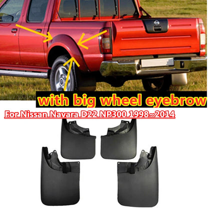 Mud Splash Guards 2 x for Nissan Navara D22 NP300 (1998–2014)