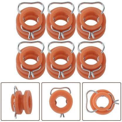 6Pcs Window Regulator Roller Bushings for Ford Truck, Mustang (1961-1972, 1965-1968)
