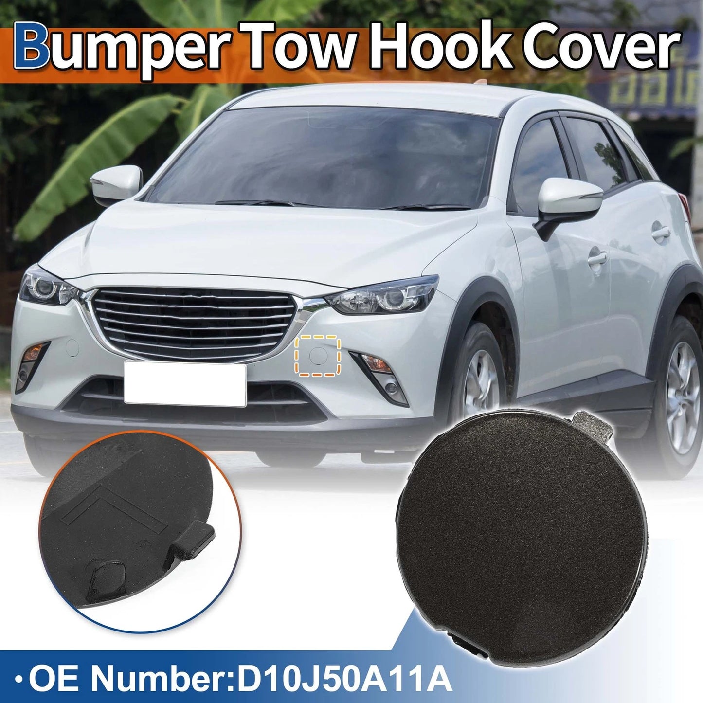Tow Hook Cover for Mazda (No.D10J50A12A) (Titanium Brown Pearl)