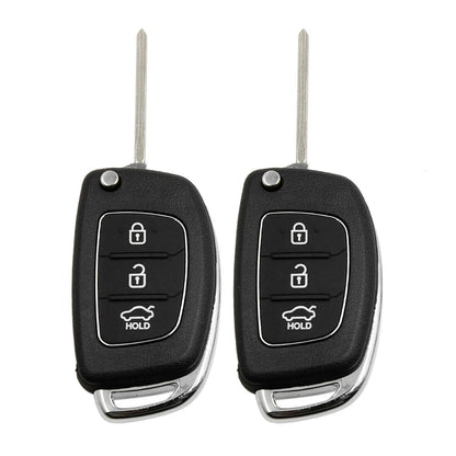 2 x Flip Folding Key Remote Fob Case for Hyundai ( Specified)