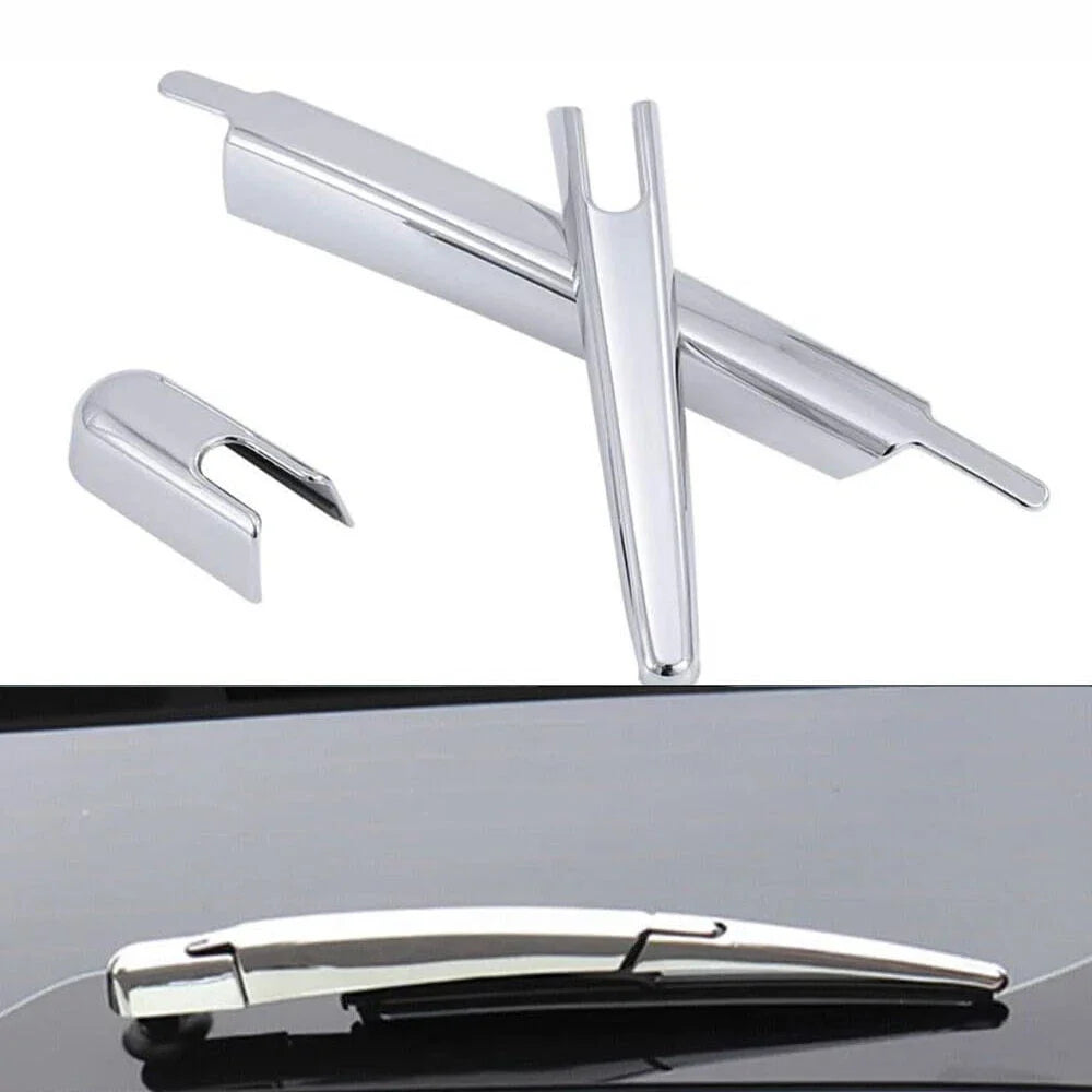 3 x Rear Window Wiper Blade Cover Trim Chrome for Mitsubishi Outlander (2022-24)