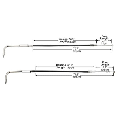 180cm Throttle Cables for Harley Sportster XL 883 XL1200 (2004-2023)