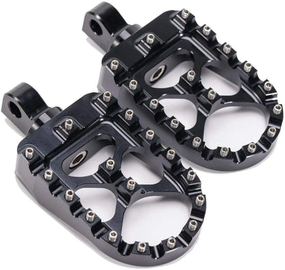 Wide Foot Pegs MX Style for Harley Dyna Sportster Iron 883 Fatboy Bobber (2004-2023)