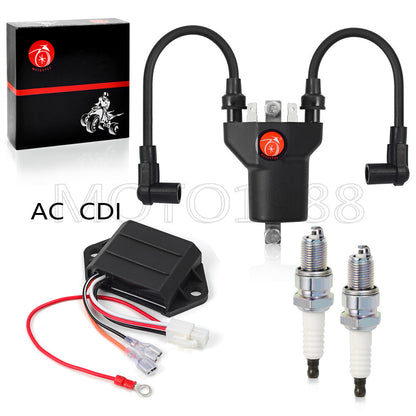 CDI Ignition Coil & 2X Spark Plugs for EZGO 4 Cycle Gas (1991–2002)