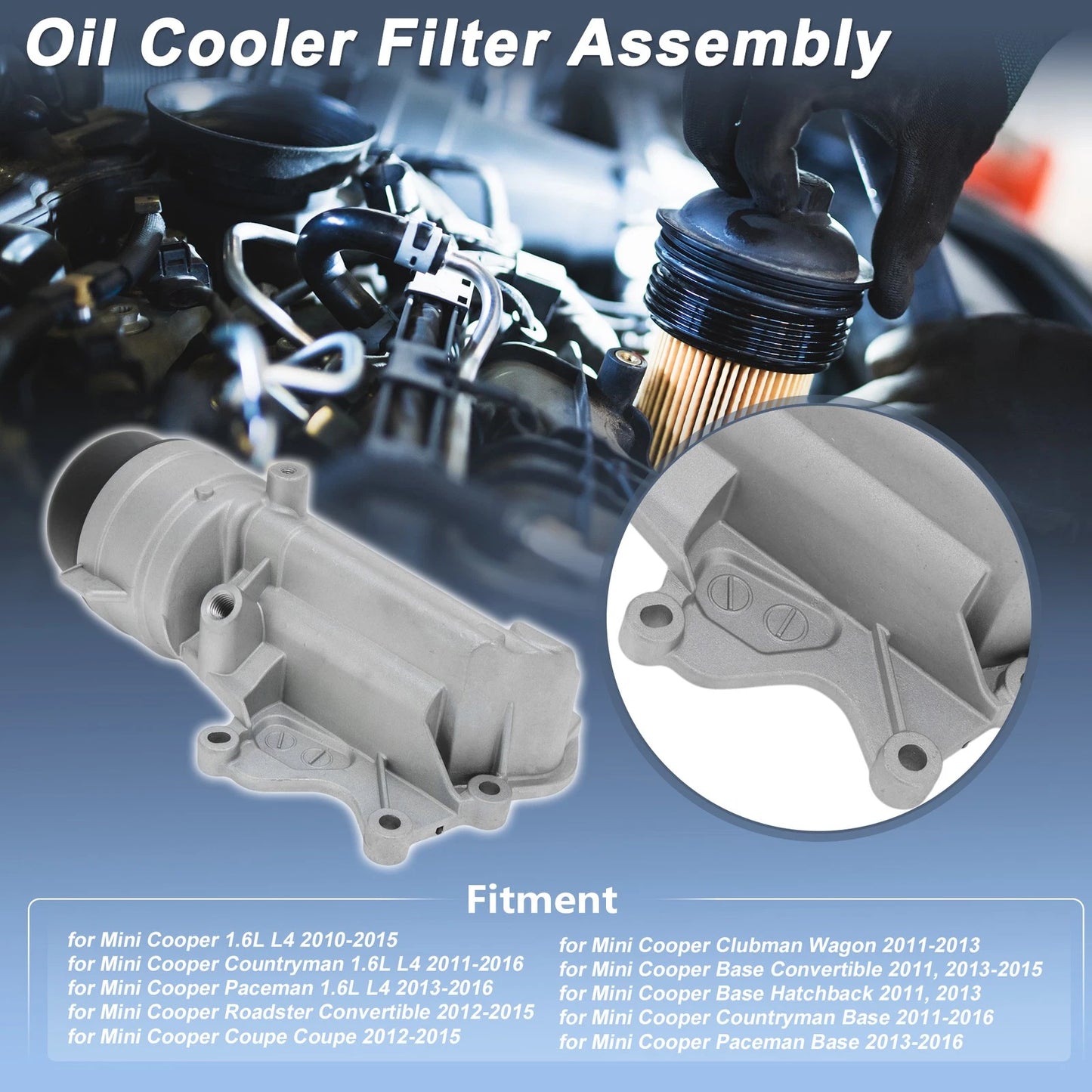 Engine Oil Filter Housing for Mini Cooper 1.6L L4 (2010–2015) No. 11428643757