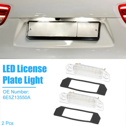 2X LED License Plate Light No. 6E5Z13550A for Ford Fusion (2006–2012)