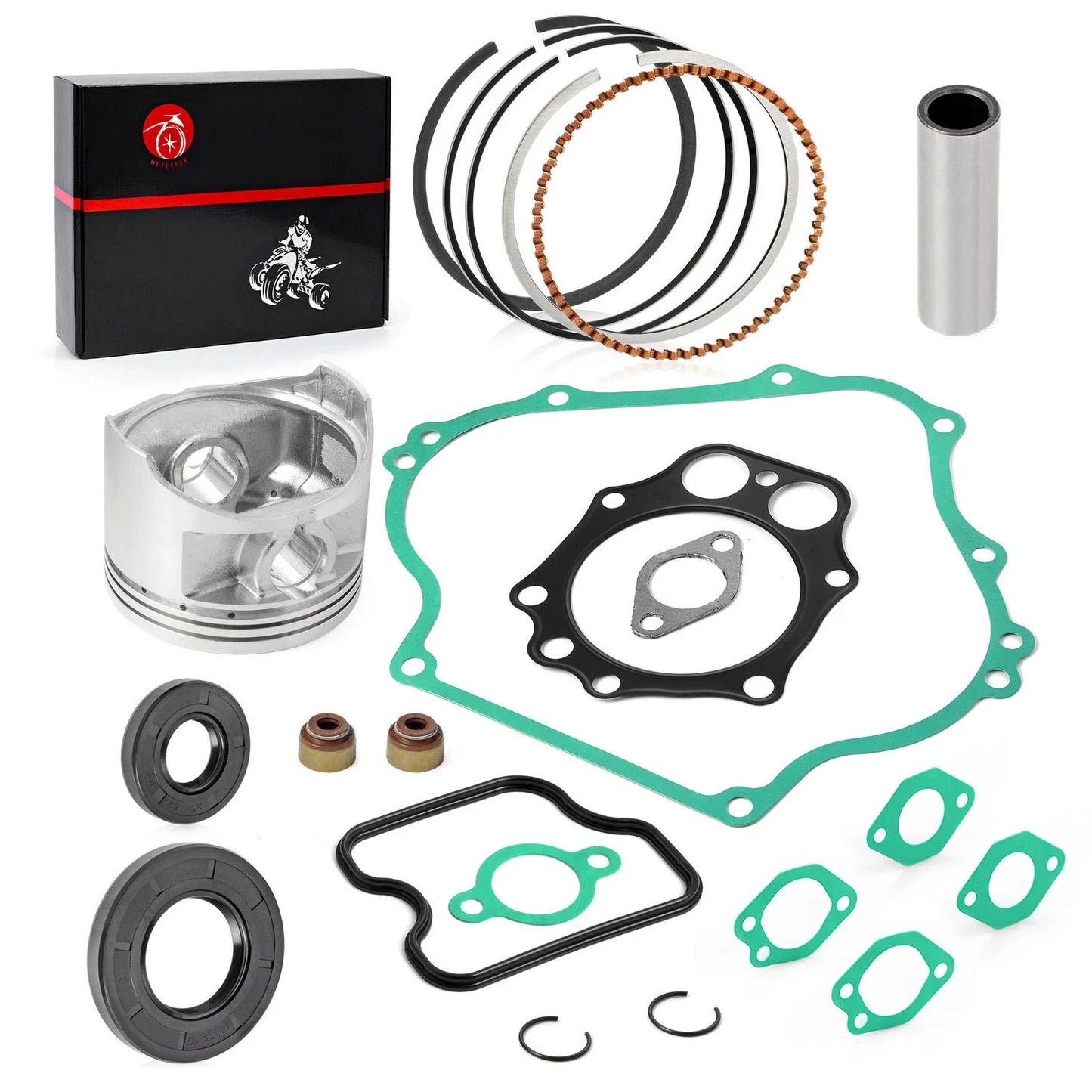 Top End Kit Piston Ring Gasket Seal for Club Car DS Precedent FE350 (1996–2026)