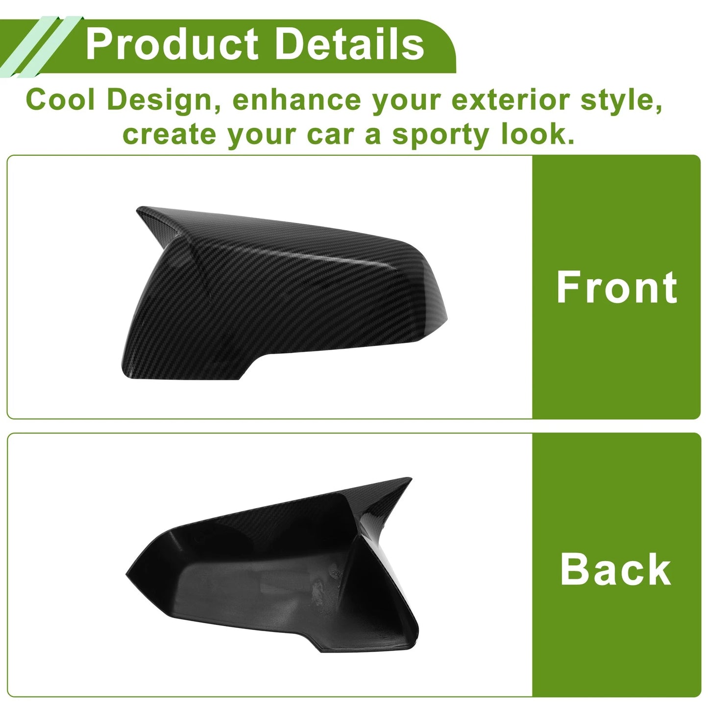 Pair of Side Mirror Cover Caps for Chevrolet Traverse (2018–2023)