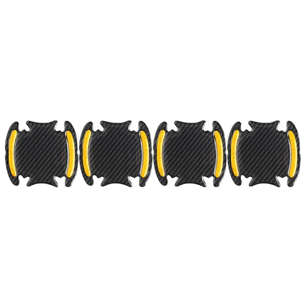 Carbon Fiber Gold Door Handle Reflective Sticker Scratch Cover Protection