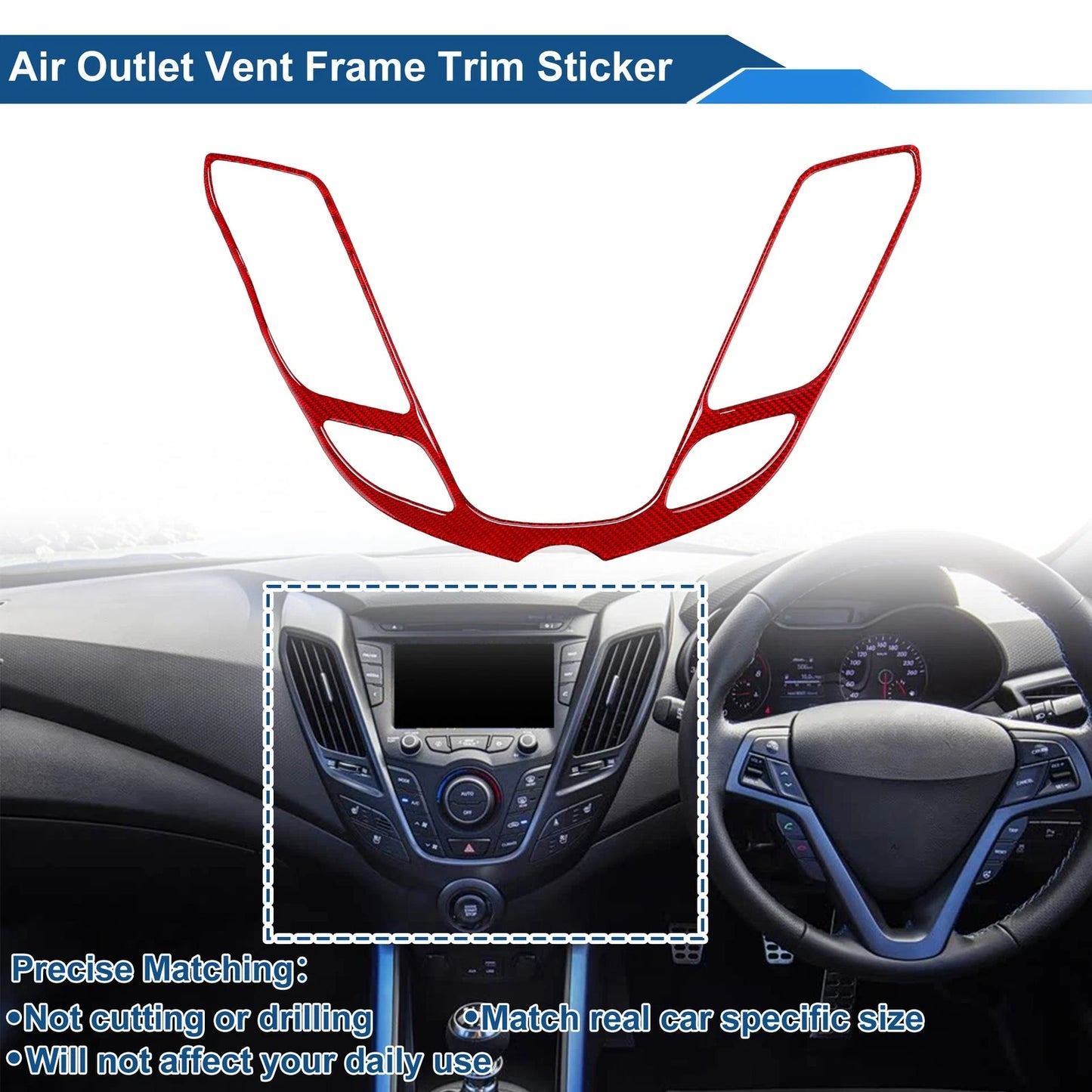 Air Condition Outlet Vent Trim Cover Frame for Hyundai Veloster (2012–2017)