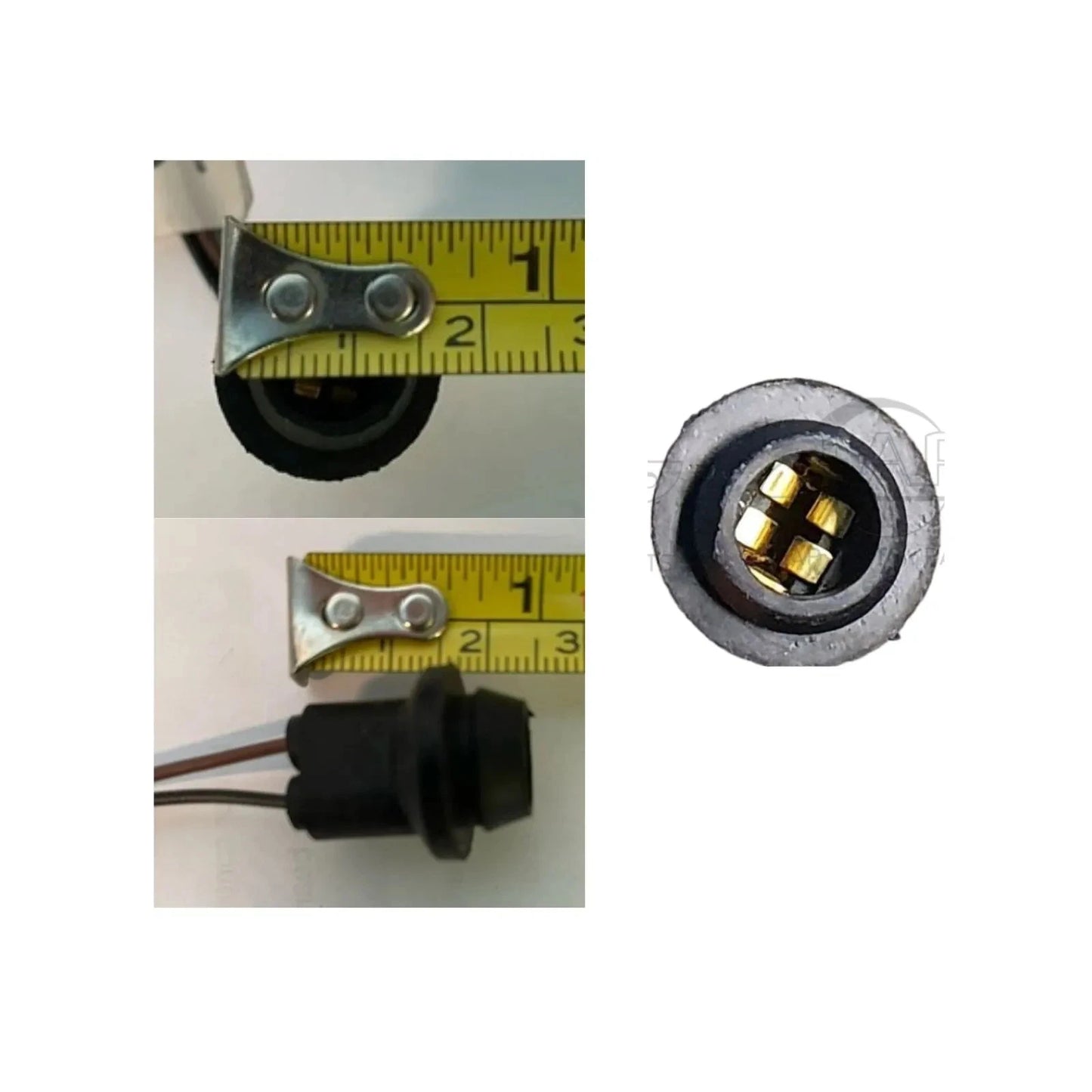 Set of 2 T10 Wedge LED Globe Holder Rubber Connectors for Cars