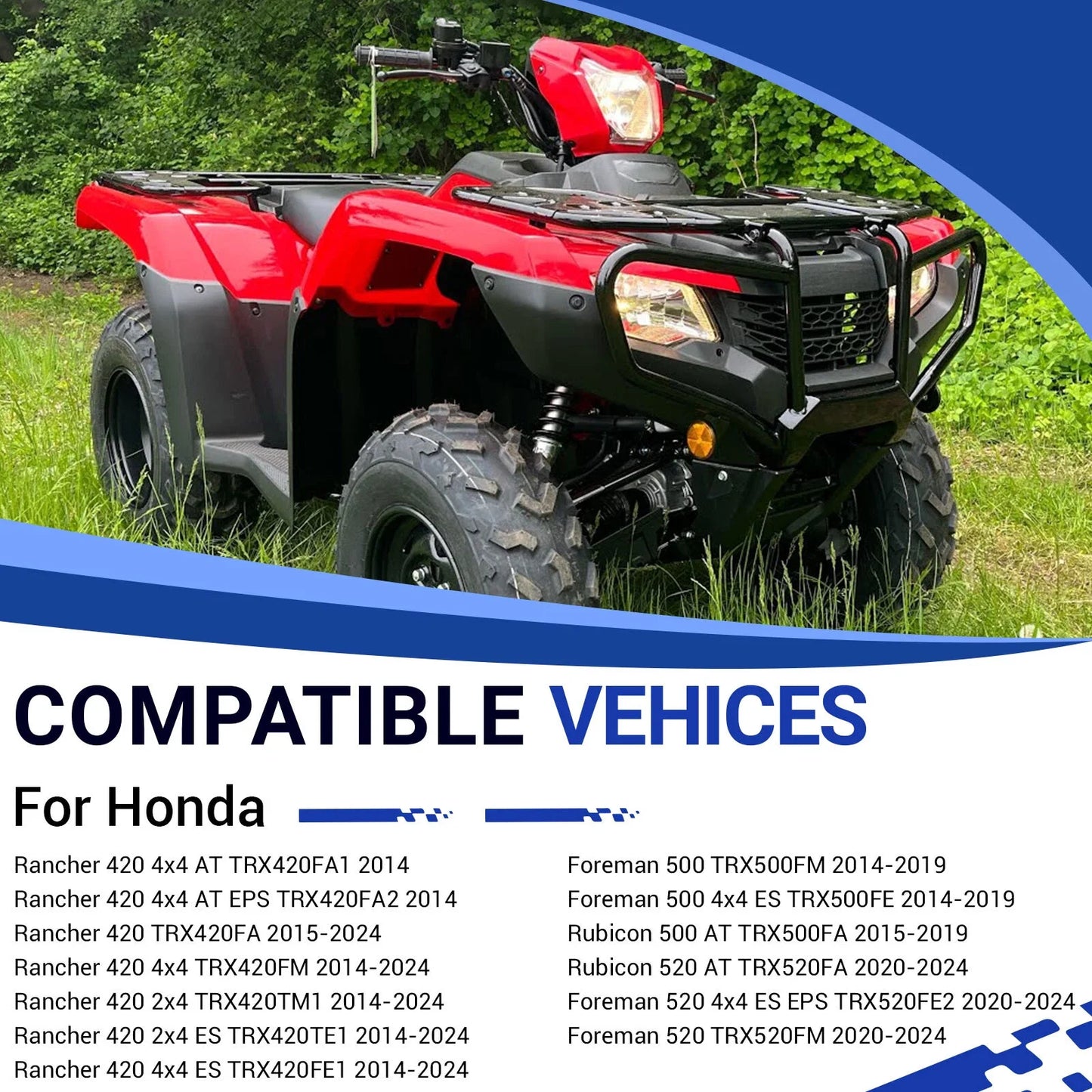 Handlebar 14-24 for Honda Rancher 420 TRX420 2x4 4x4 (2007–2020)