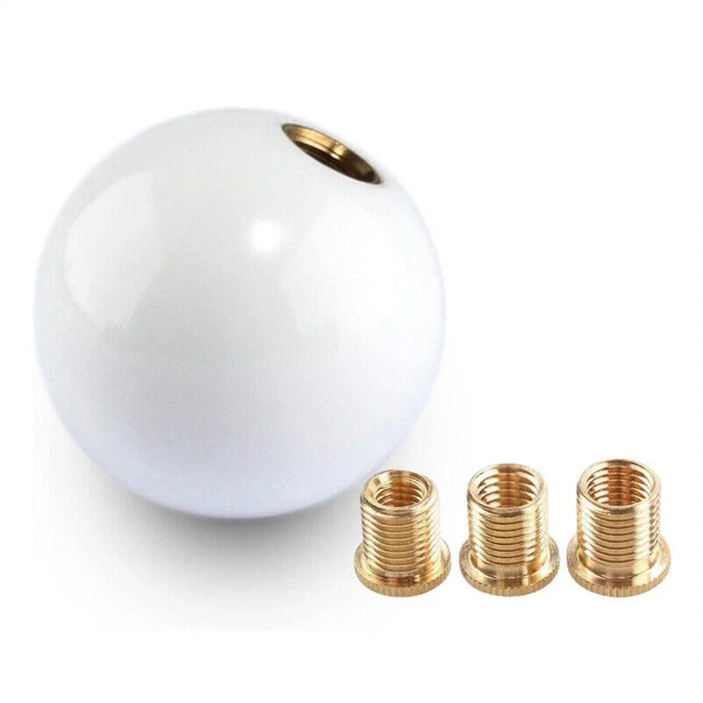 Round Ball Shift Knob +3 Adapters for Manual Gear Shifter Universal