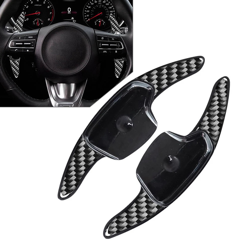 Carbon Black Steering Wheel Shift Paddle for Kia Stinger GT GT-Line GTS (2018–2022)