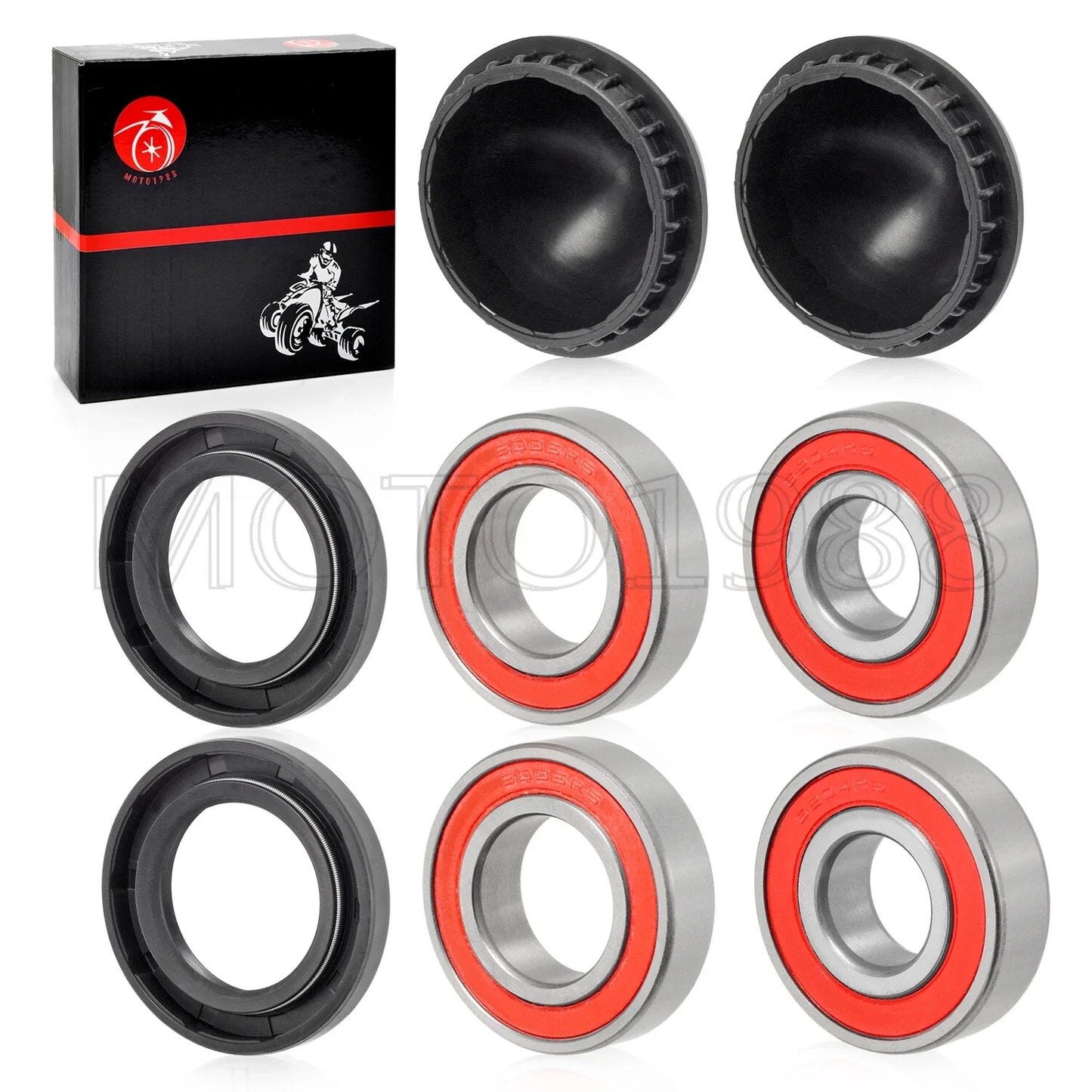 Front Wheel Bearing Seal Kit for Yamaha Golf Cart G2 G8 G9 (1985–2007)