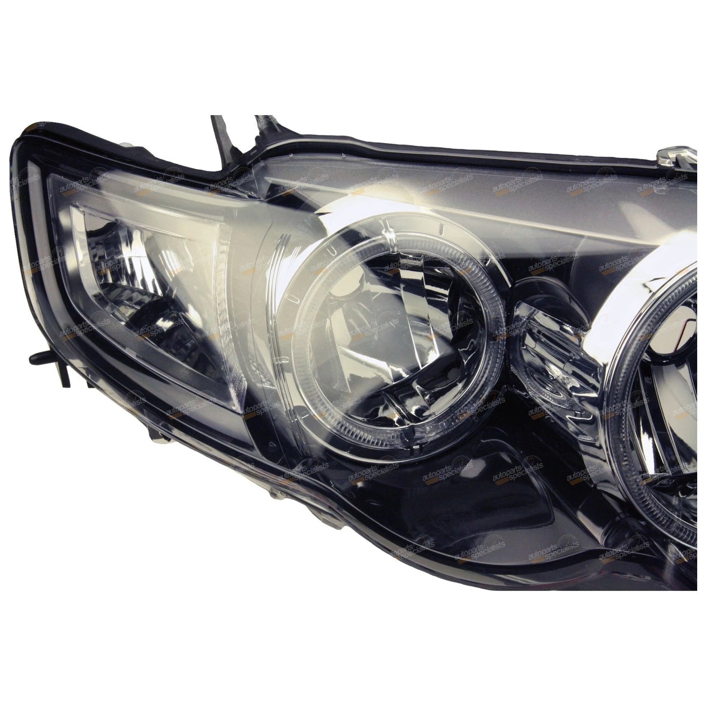 Set of 2 Black Angel Eyes Headlights for Ford FG Falcon XR6 XR8 (2008)