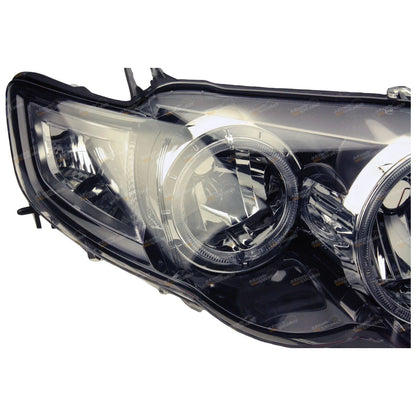 Set of 2 Black Angel Eyes Headlights for Ford FG Falcon XR6 XR8 (2008)