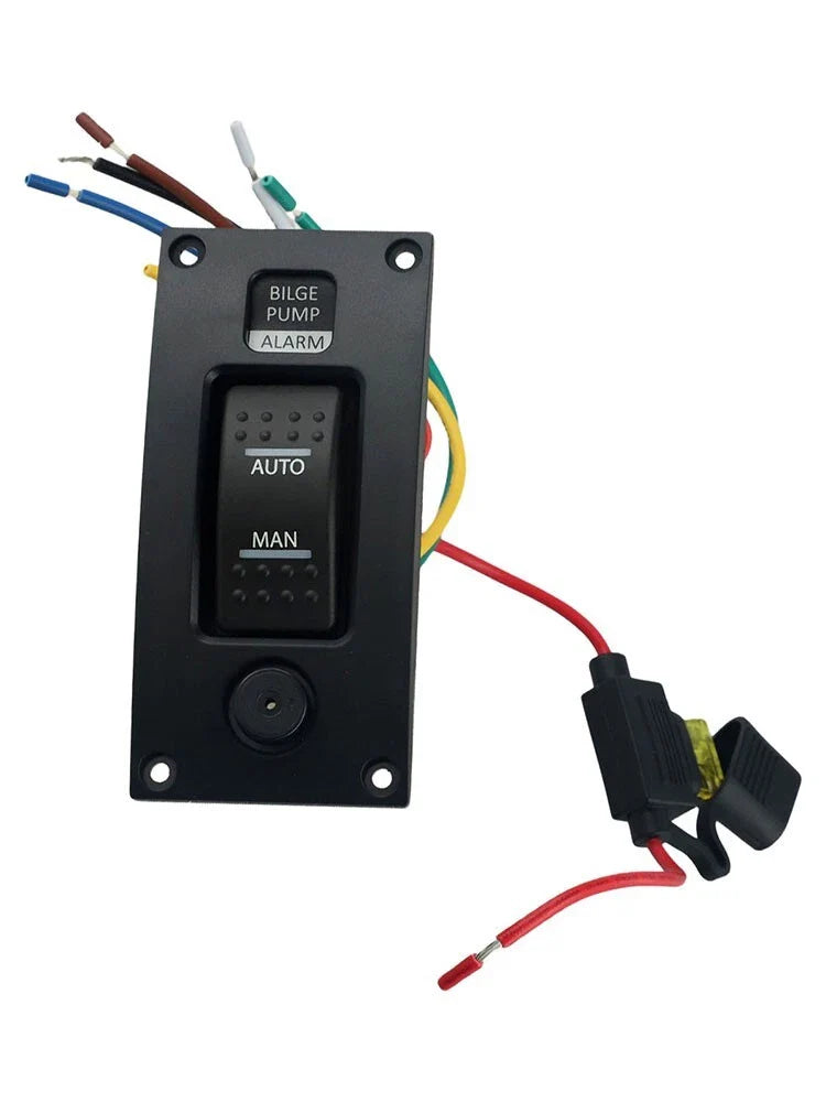 Switch Panel Pump / DC 12V 20A / Curved Waterproof ON-OFF-ON